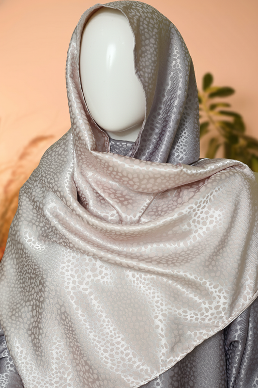 Self-Print Tye n Dye Abaya by Mawaahib – Romantic Silk, premium dual-shade design