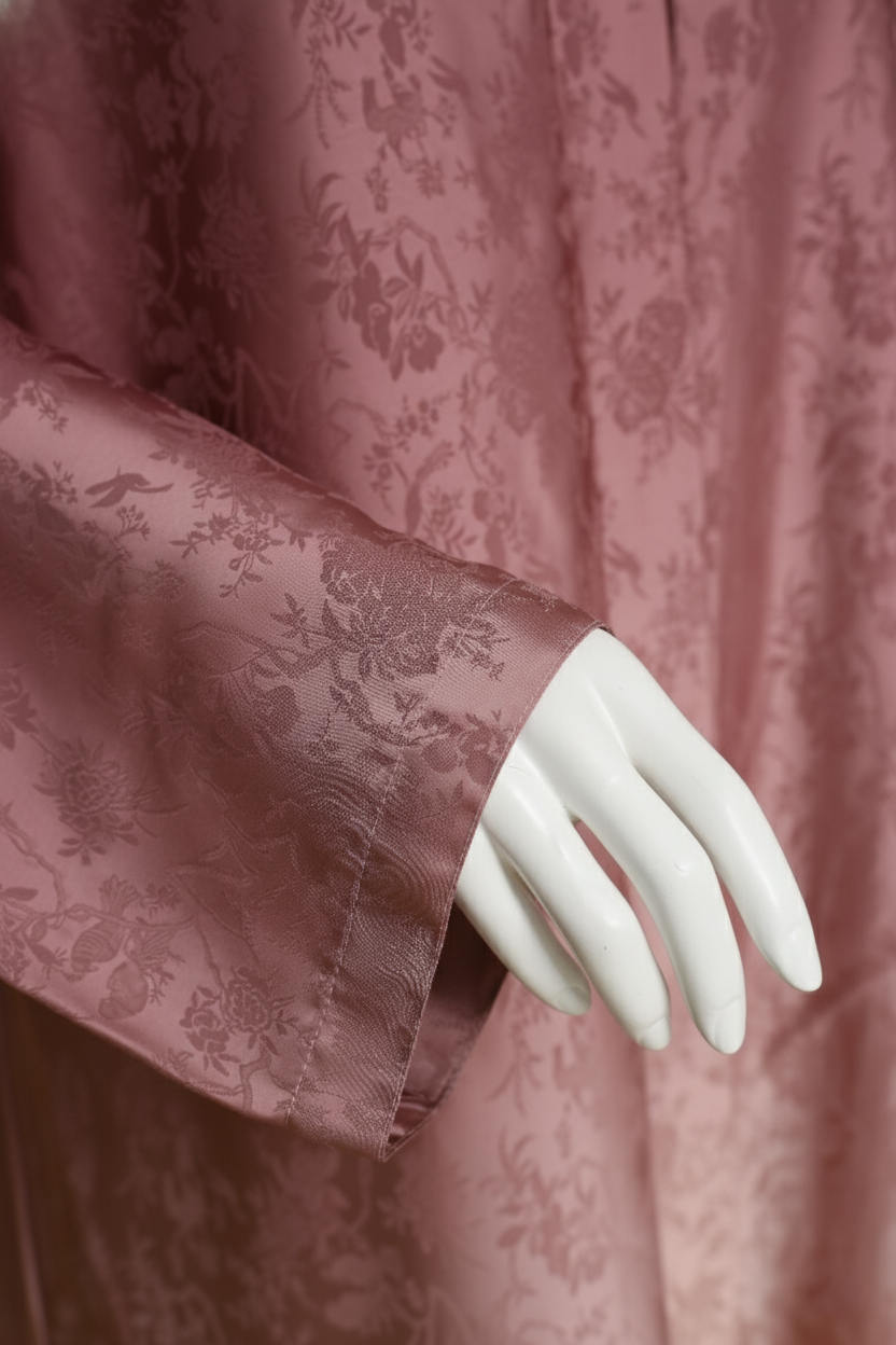 Self-Print Tye n Dye Abaya by Mawaahib – Romantic Silk, premium dual-shade design