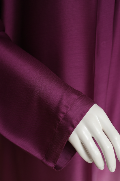 Pink Tye n Dye Abaya by Mawaahib – Crinkle Silk, dual-shade design with matching dupatta