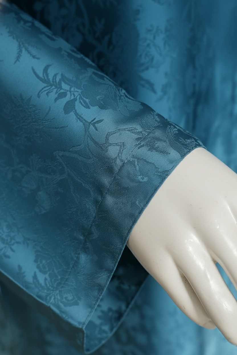 Self-Print Tye n Dye Abaya by Mawaahib – Romantic Silk, premium dual-shade design