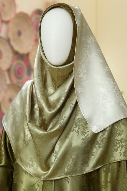 Self-Print Tye n Dye Abaya by Mawaahib – Romantic Silk, premium dual-shade design