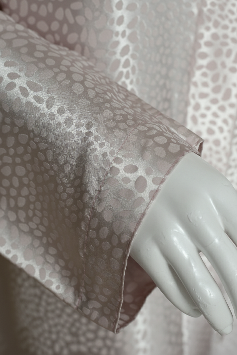 Self-Print Tye n Dye Abaya by Mawaahib – Romantic Silk, premium dual-shade design