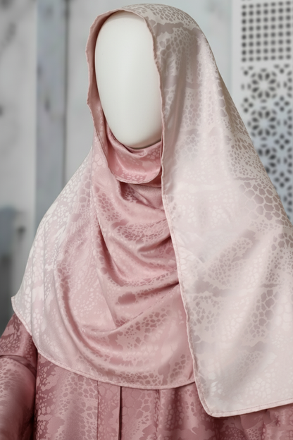 Self-Print Tye n Dye Abaya by Mawaahib – Romantic Silk, premium dual-shade design