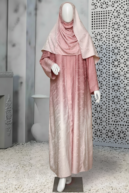 Self-Print Tye n Dye Abaya by Mawaahib – Romantic Silk, premium dual-shade design
