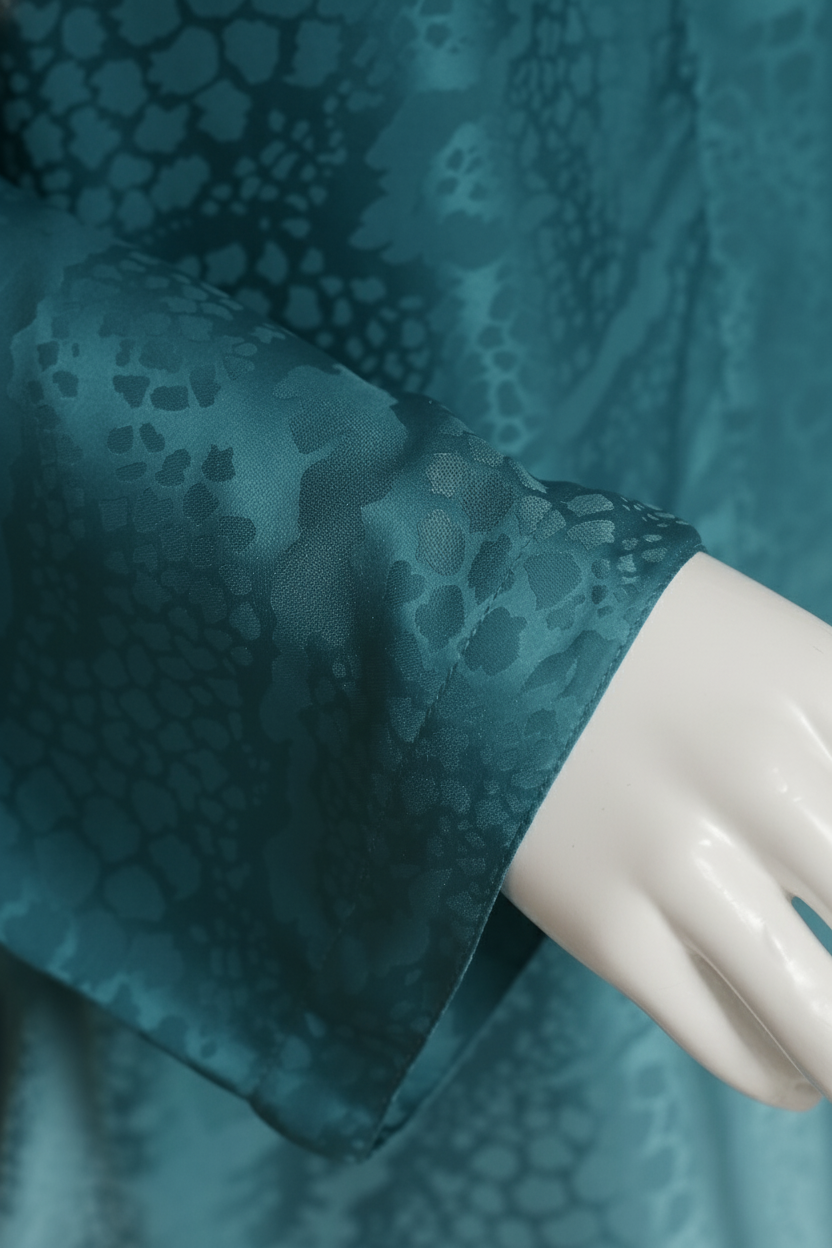 Self-Print Tye n Dye Abaya by Mawaahib – Romantic Silk, premium dual-shade design