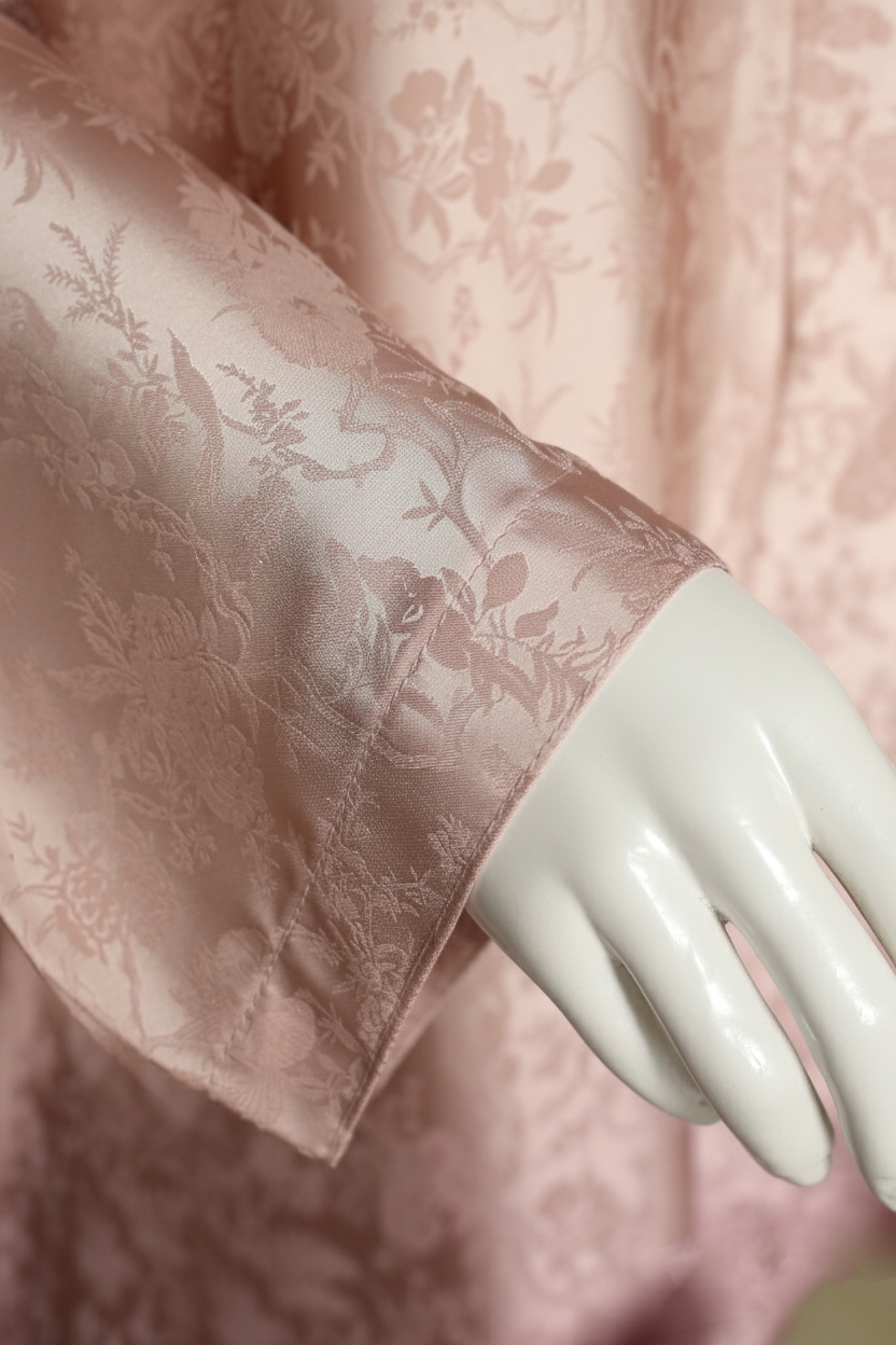 Self-Print Tye n Dye Abaya by Mawaahib – Romantic Silk, premium dual-shade design