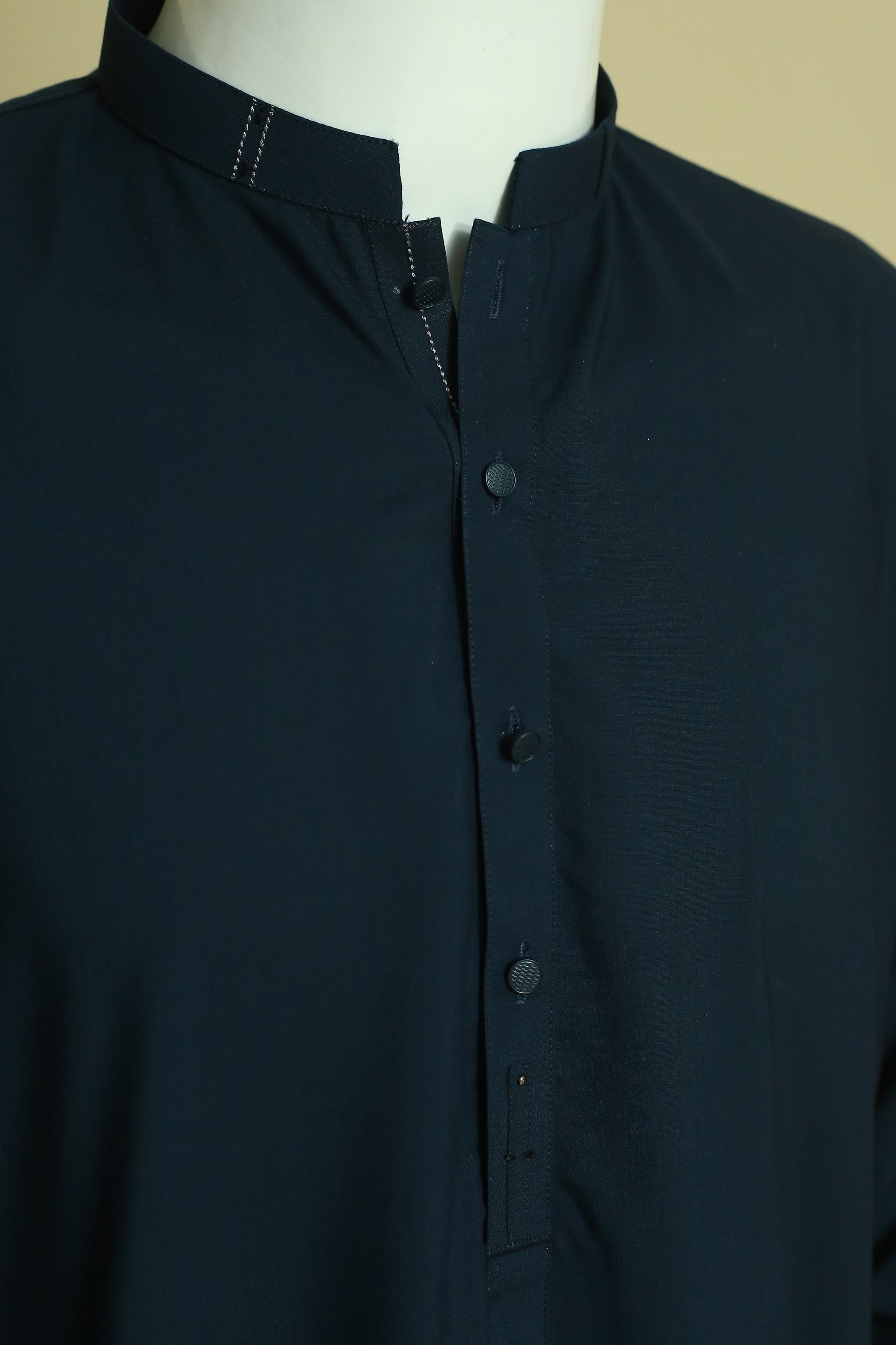 Green Shalwar Qameez by Mawaahib – Premium wash n wear fabric, sherwani collar, patti work, cuff sleeves