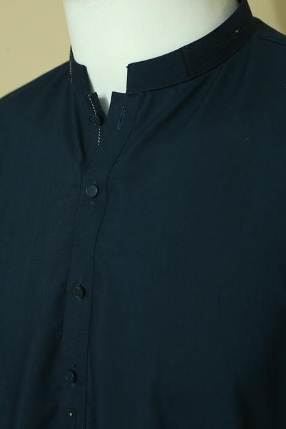 Green Shalwar Qameez by Mawaahib – Premium wash n wear fabric, sherwani collar, patti work, cuff sleeves