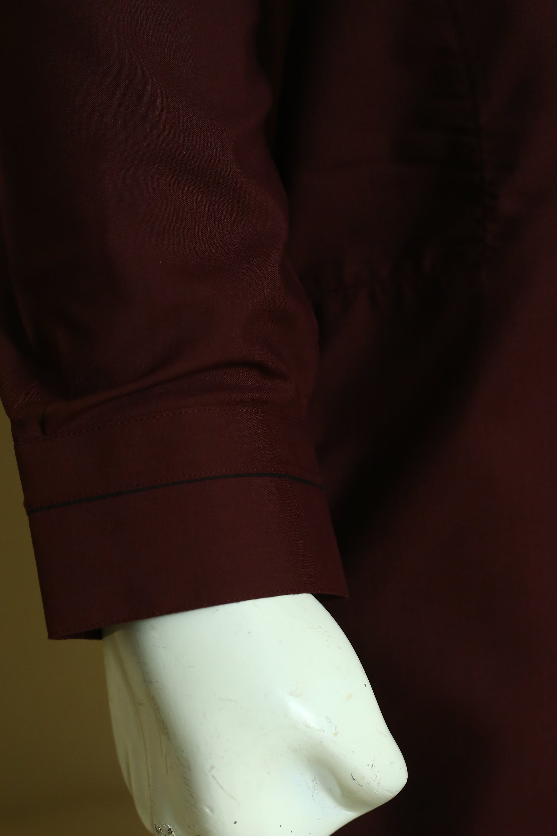 Maroon Shalwar Qameez by Mawaahib – Wash n wear fabric, sherwani collar, cuff sleeves