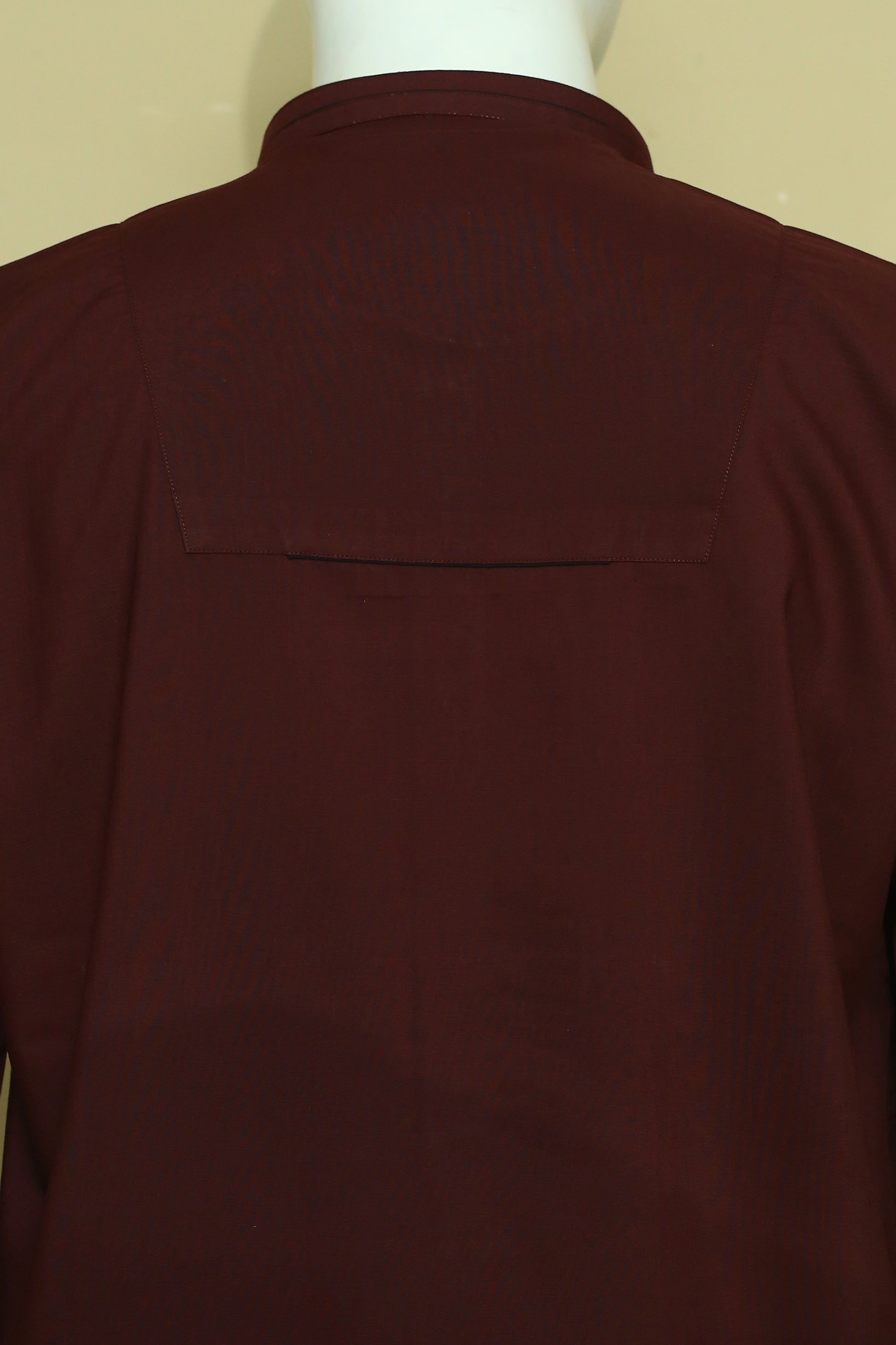 Maroon Shalwar Qameez by Mawaahib – Wash n wear fabric, sherwani collar, cuff sleeves